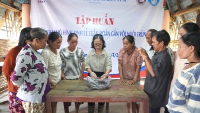 Tập huấn triển khai mô hình kinh tế tuần hoàn gắn với nuôi Trùn quế tại thôn Plei Trum – Đăk Choăh, Phường Ngô Mây, TP Kon Tum