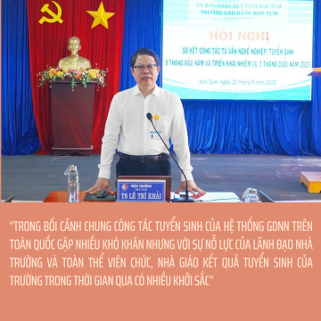 CĐKT tổ chức Hội nghị sơ kết công tác tư vấn nghề nghiệp, tuyển sinh  9 tháng đầu năm và triển khai nhiệm vụ 3 tháng cuối năm 2023