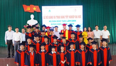 Lễ Bế giảng và trao bằng tốt nghiệp Đại học liên thông ngành Lâm sinh (Khóa 1) hình thức vừa làm vừa học