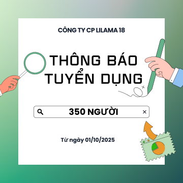 THÔNG BÁO TUYỂN DỤNG THÁNG 10/2025