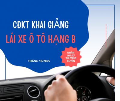 CĐKT tiếp tục tổ chức khai giảng lớp Lái xe ô tô