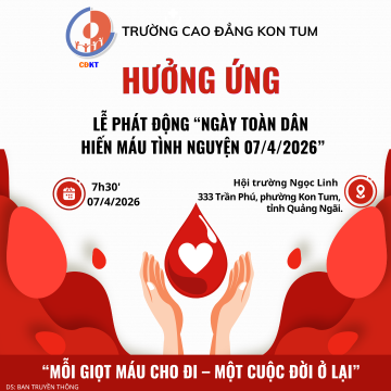 🩸 HƯỞNG ỨNG “NGÀY TOÀN DÂN HIẾN MÁU TÌNH NGUYỆN 07/4/2026 - LAN TỎA NGHĨA CỬ CAO ĐẸP”