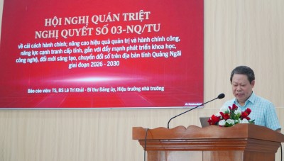 Hội nghị học tập, quán triệt và triển khai thực hiện Nghị quyết Hội nghị lần thứ ba BCH Đảng bộ tỉnh khóa I