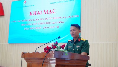 Khai mạc khóa học Giáo dục Quốc phòng và An ninh đợt 2, năm học 2025 – 2026