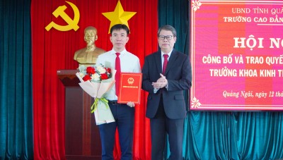 Hội nghị công bố và trao Quyết định bổ nhiệm Trưởng khoa Kinh tế và Nông Lâm